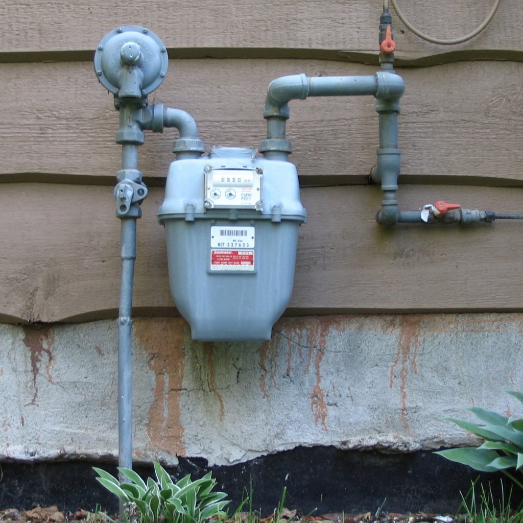 Gas Meter, we tap into your line to extend it to your kitchen, fireplace, BBQ or Backyard