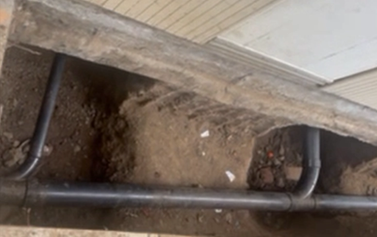 Eichler Home Sewer - how to minimize cutting the cement floor