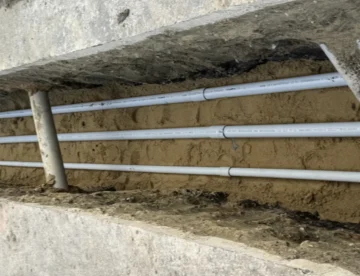 Electrical Conduit Installed across a road